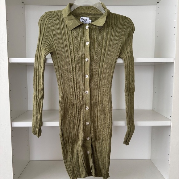 PRINCESS POLLY Ribbed Downtown Mini Dress - Picture 2 of 5